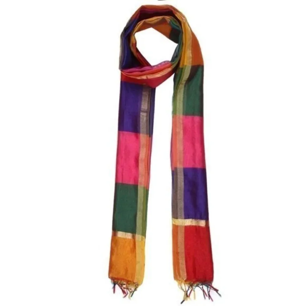 Women's multicheck Chanderi Dupatta